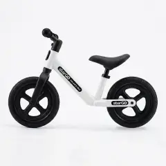 Bicicletta Balance Bike StarGo con Sellino Regolabile, Ruote 25 cm, Bianca - Tricicli e primi passi