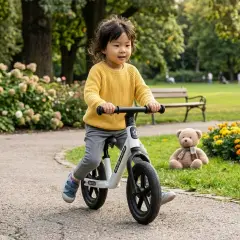 Bicicletta Balance Bike StarGo con Sellino Regolabile, Ruote 25 cm, Bianca - Tricicli e primi passi