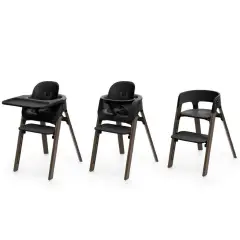 Seggiolone Stokke Steps Sedia Evolutiva Bambino - Nero/marrone Scuro - seggioloni