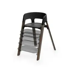 Seggiolone Stokke Steps Sedia Evolutiva Bambino - Nero/marrone Scuro - seggioloni