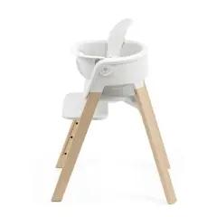 Seggiolone Stokke Steps Sedia Evolutiva Bambino - Bianco/Naturale - seggioloni