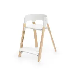 Seggiolone Stokke Steps Sedia Evolutiva Bambino - Bianco/Naturale - seggioloni