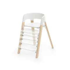 Seggiolone Stokke Steps Sedia Evolutiva Bambino - Bianco/Naturale - seggioloni