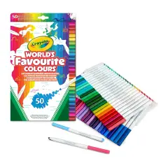 World's Favorite Colors Pennarelli Superpunta Lavabili 50 pz - Pastelli a cera
