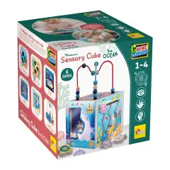Montessori Cubo Sensoriale In Legno Tema Oceano - Primi giochi