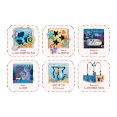 Montessori Cubo Sensoriale In Legno Tema Oceano - Primi giochi
