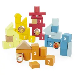 Barile In Legno Forme Educative Tema Fattoria 56 Pezzi - Primi giochi