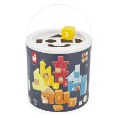 Barile In Legno Forme Educative Tema Fattoria 56 Pezzi - Primi giochi