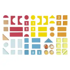 Barile In Legno Forme Educative Tema Fattoria 56 Pezzi - Primi giochi