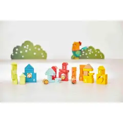Barile In Legno Forme Educative Tema Fattoria 56 Pezzi - Primi giochi