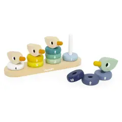 Famiglia Papera In Legno Con Numeri Impilabili - Primi giochi