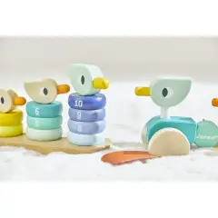 Famiglia Papera In Legno Con Numeri Impilabili - Primi giochi