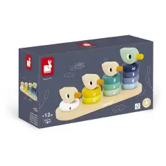 Famiglia Papera In Legno Con Numeri Impilabili - Primi giochi