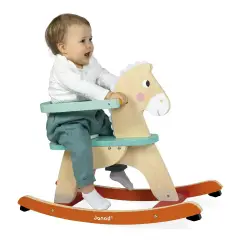 Janod Cavalluccio A Dondolo In Legno Colorato - Primi giochi