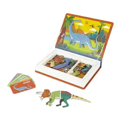 Janod - Libro Magnetico Dinosauri 40 Pezzi Educativo - costruzioni magnetiche
