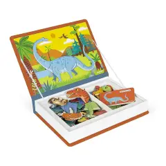 Janod - Libro Magnetico Dinosauri 40 Pezzi Educativo - costruzioni magnetiche