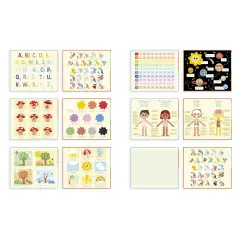 Janod - Lavagna Scolastica In Legno Doppia Faccia Educativa - Primi giochi