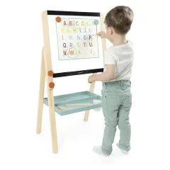 Janod - Lavagna Scolastica In Legno Doppia Faccia Educativa - Primi giochi