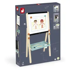 Janod - Lavagna Scolastica In Legno Doppia Faccia Educativa - Primi giochi