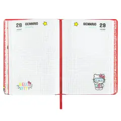 Diario Hello Kitty 2026 2027 Red 352 Pagine Datato - diari
