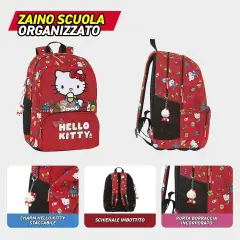 Zaino Hello Kitty Organizzato Scuola 31L 32x43 cm - zaini scuola