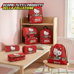 Zaino Hello Kitty Organizzato Scuola 31L 32x43 cm - zaini scuola