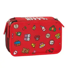 Astuccio Hello Kitty 3 Zip Corredo Scuola Completo - astucci colori