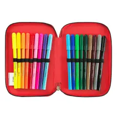 Astuccio Hello Kitty 3 Zip Corredo Scuola Completo - astucci colori