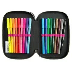 Astuccio Scuola Corredo 3 Zip Brainrot Ballerina Cappuccina - astucci colori