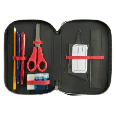 Astuccio Scuola Corredo 3 Zip Brainrot Capuchino Assassino - astucci colori