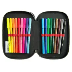 Astuccio Scuola Corredo 3 Zip Brainrot Capuchino Assassino - astucci colori