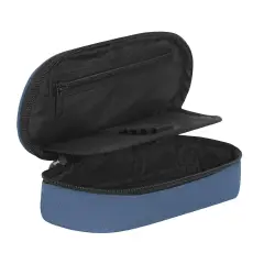 Astuccio Scuola Ovale Organizzato Comix Dusty Blue - bauletti tombolini bustine