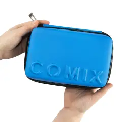 Astuccio Scuola Corredo Maxi Zip Comix Opaco Blu - astucci colori