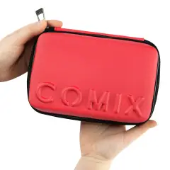 Astuccio Scuola Corredo Maxi Zip Comix Opaco Rosso - astucci colori