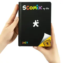 Scomix Diario Agenda 16 Mesi Medium Black - diari