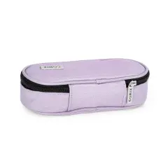 Astuccio Scuola Comix Ovale Lurex Lilla Organizzato Zip - bauletti tombolini bustine