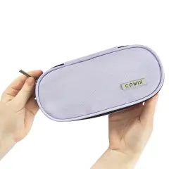 Astuccio Scuola Comix Ovale Lurex Lilla Organizzato Zip - bauletti tombolini bustine