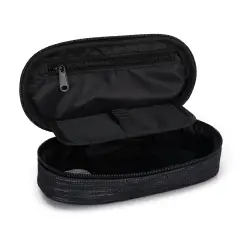 Astuccio Scuola Ovale Organizzato Comix Lurex Nero - bauletti tombolini bustine