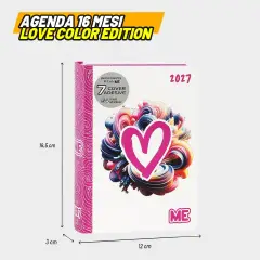 Me Diario Agenda 16 Mesi Dium Love Pink Color Me - diari