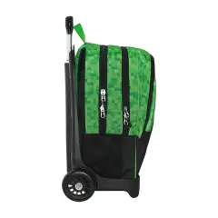 Minecraft Zaino Scuola Organizzato con Trolley Staccabile Pixel - zaini trolley