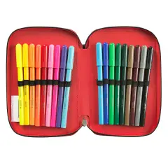 One Piece Astuccio Scuola Corredo 3 Zip - astucci colori