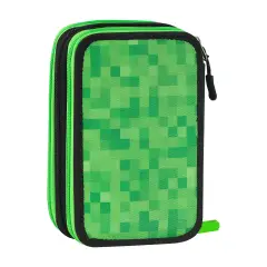 Astuccio Scuola Corredo 3 Zip Minecraft Pixel - astucci colori