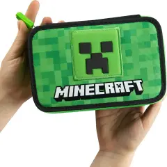 Astuccio Scuola Corredo 3 Zip Minecraft Pixel - astucci colori