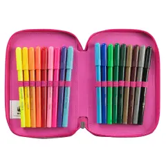 Astuccio WWF 3 Zip Corredo Completo Leopardo - astucci colori