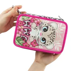 Astuccio WWF 3 Zip Corredo Completo Leopardo - astucci colori