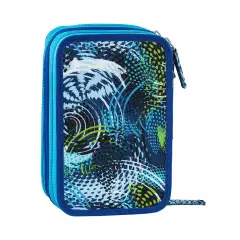 Wwf Astuccio Scuola Corredo 3 Zip Illustrato Squalo - astucci colori