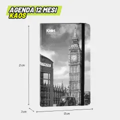 Kaos Agenda Insegnanti Biday 12 Mesi13x21 Cm Londra - agende