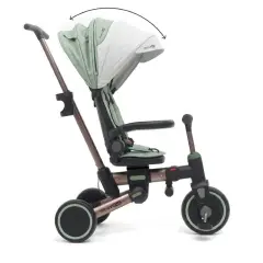 Triciclo Pieghevole Evolutivo 6-in-1 MoovEvo per Bambini dai 6 Mesi, Tessuto Verde - Tricicli e primi passi