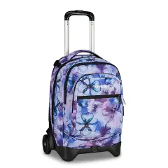 Zaino Trolley Plug Fantasy Grs Aqua Flowers - zaini trolley