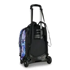 Zaino Trolley Plug Fantasy Grs Aqua Flowers - zaini trolley